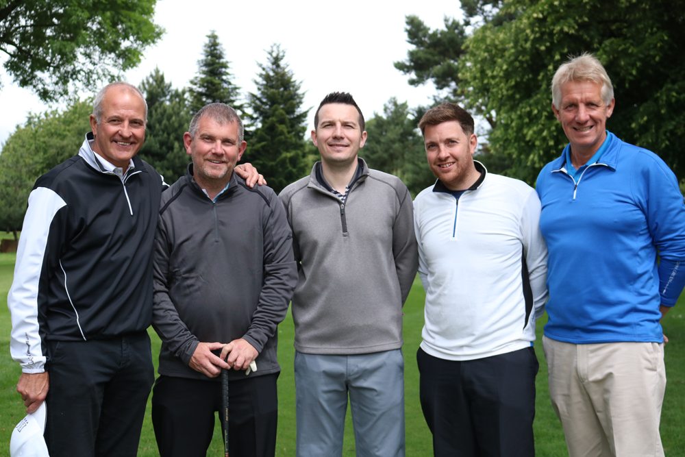 Steve Bull (L) Ian Bonser (R) with Team LLOYDS BANK (middle)