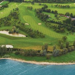 golf course aerial shot