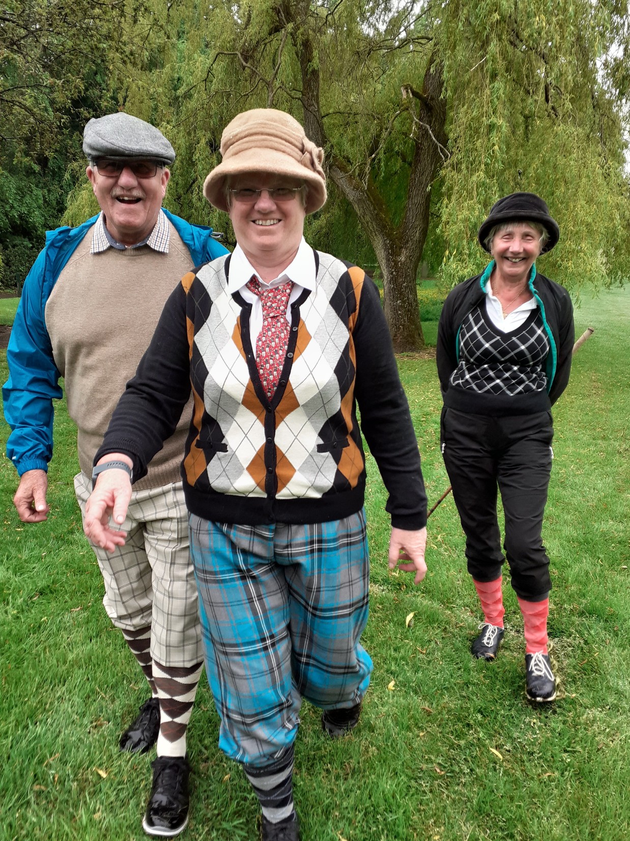 Warley GC members Alan, Janet and Jenny